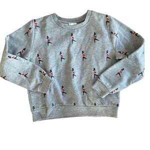 B+AB Kids Grey Crew Neck All Over Print Holiday Sweatshirt Size XS